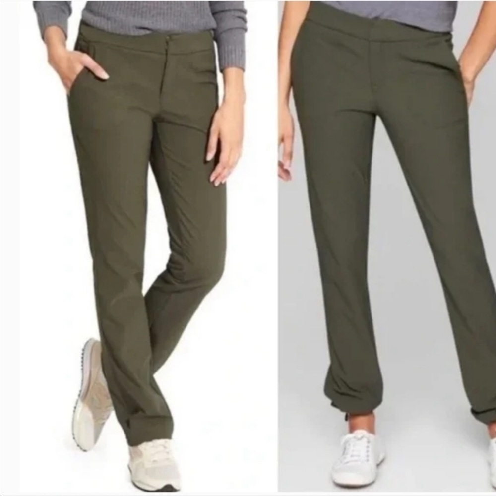 Athleta‎ Wander Trek Tech Softshell Green Pants